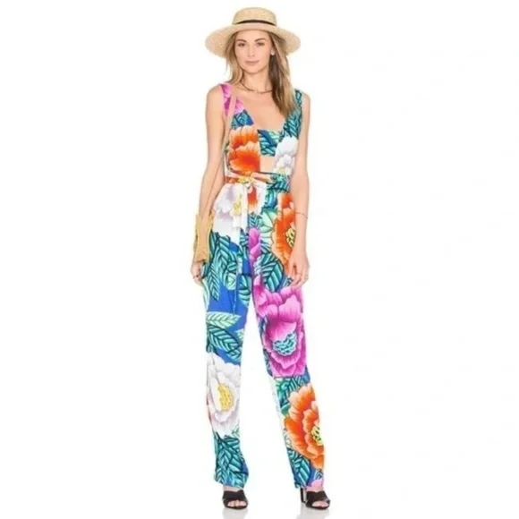 Mara Hoffman Colorful Floral Jumpsuit - Picture 1 of 9
